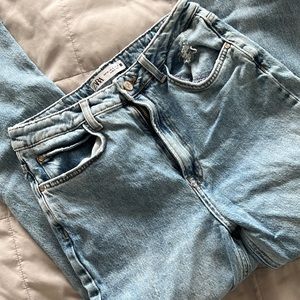 Zara small flare denim pants